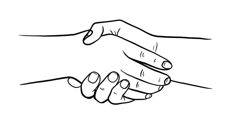 hand holding something drawing