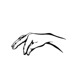 Hand Drawing - Hold - Black & White