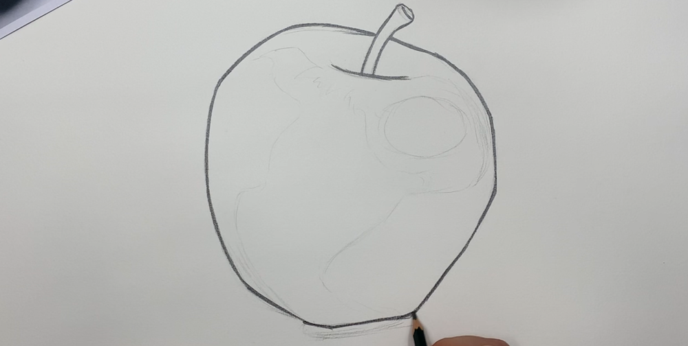 Draw contours of the apple