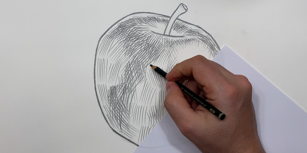 Drawing Apple Shading, red apple, food, shading, fruit png | PNGWing