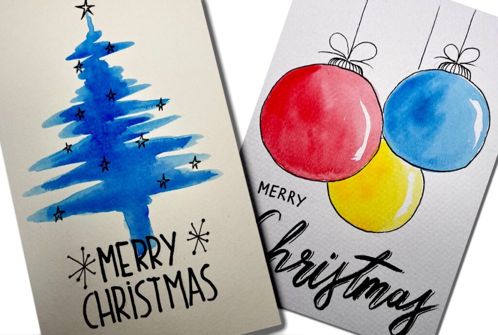 Weihnachtskarten Malen Einfach: Kreative Ausmalbilder für Groß und Klein!
