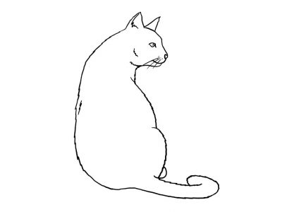 Katze von Hinten zeichnen